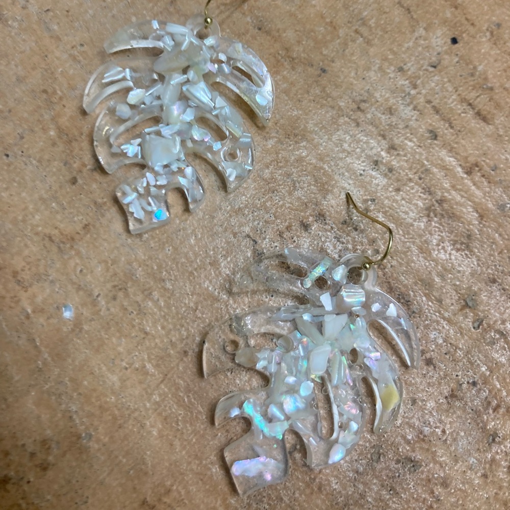 Resin shell earrings